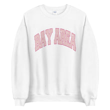 Load image into Gallery viewer, bay area large font white crewneck sweatshirt