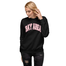 Load image into Gallery viewer, bay area large font black crewneck sweatshirt