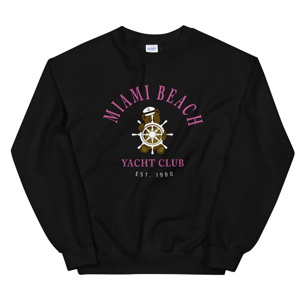 Miami Beach Teddy Bear Yacht Club Sweatshirt