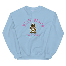 Load image into Gallery viewer, Miami Beach Teddy Bear Yacht Club Sweatshirt
